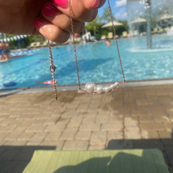 SWAROVSKI faux pearls and crystals necklace NWT - Picture 7 of 8